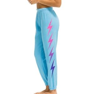 AVIATOR NATION⚡️🌈🦅 Sky Blue Bolt Fade Sweatpants